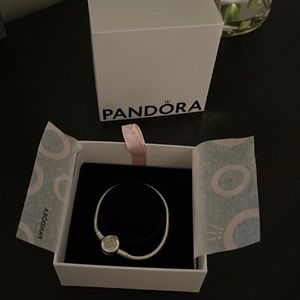 XS Pandora silver bracelet.